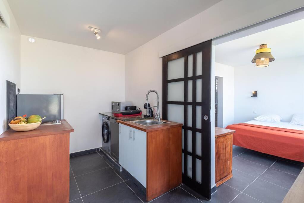 T3 Lumineux Avec Vue Exceptionnelle Et Piscine Oasis De Nature Et Serenite Petit-Canal Luaran gambar