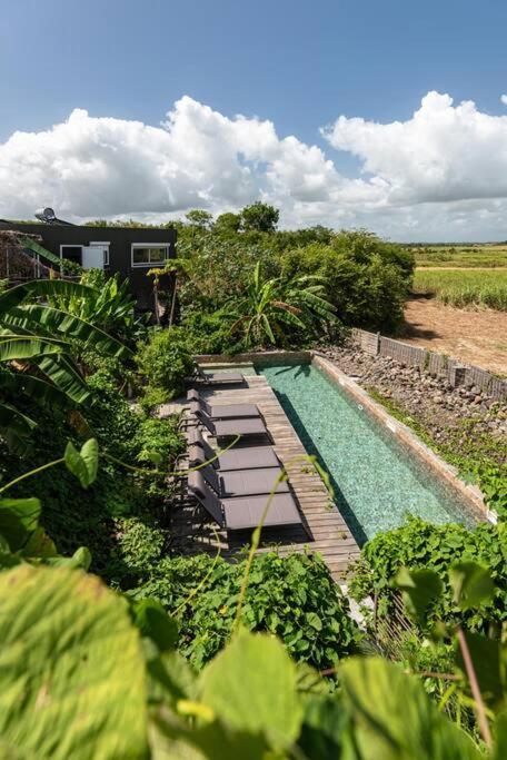 T3 Lumineux Avec Vue Exceptionnelle Et Piscine Oasis De Nature Et Serenite Petit-Canal Luaran gambar
